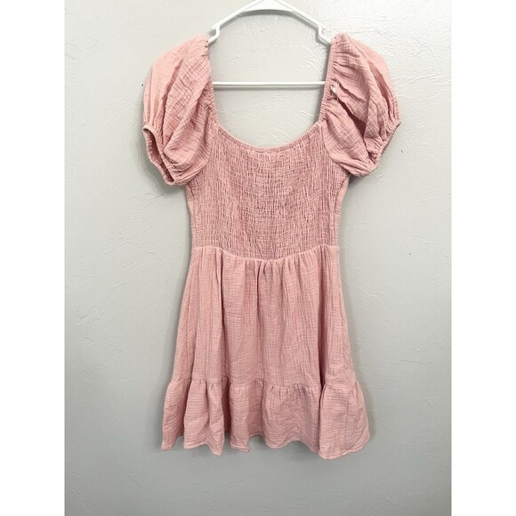 Lush Small Smock Dress Gauzy Puff Sleeve Tiered Lined Prairie Cottage NEW NWT - Picture 10 of 10